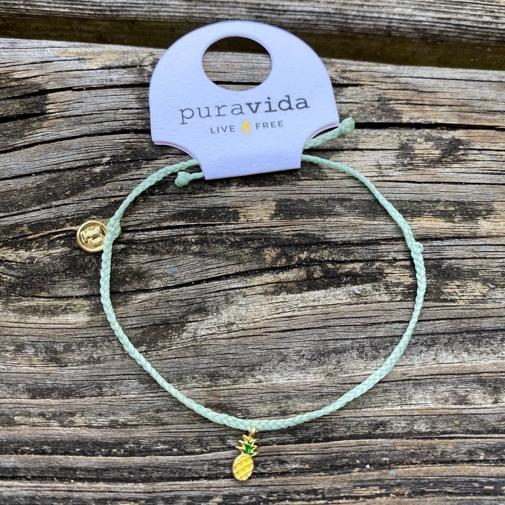 Pura Vida Turquoise & Yellow Pineapple Bracelet